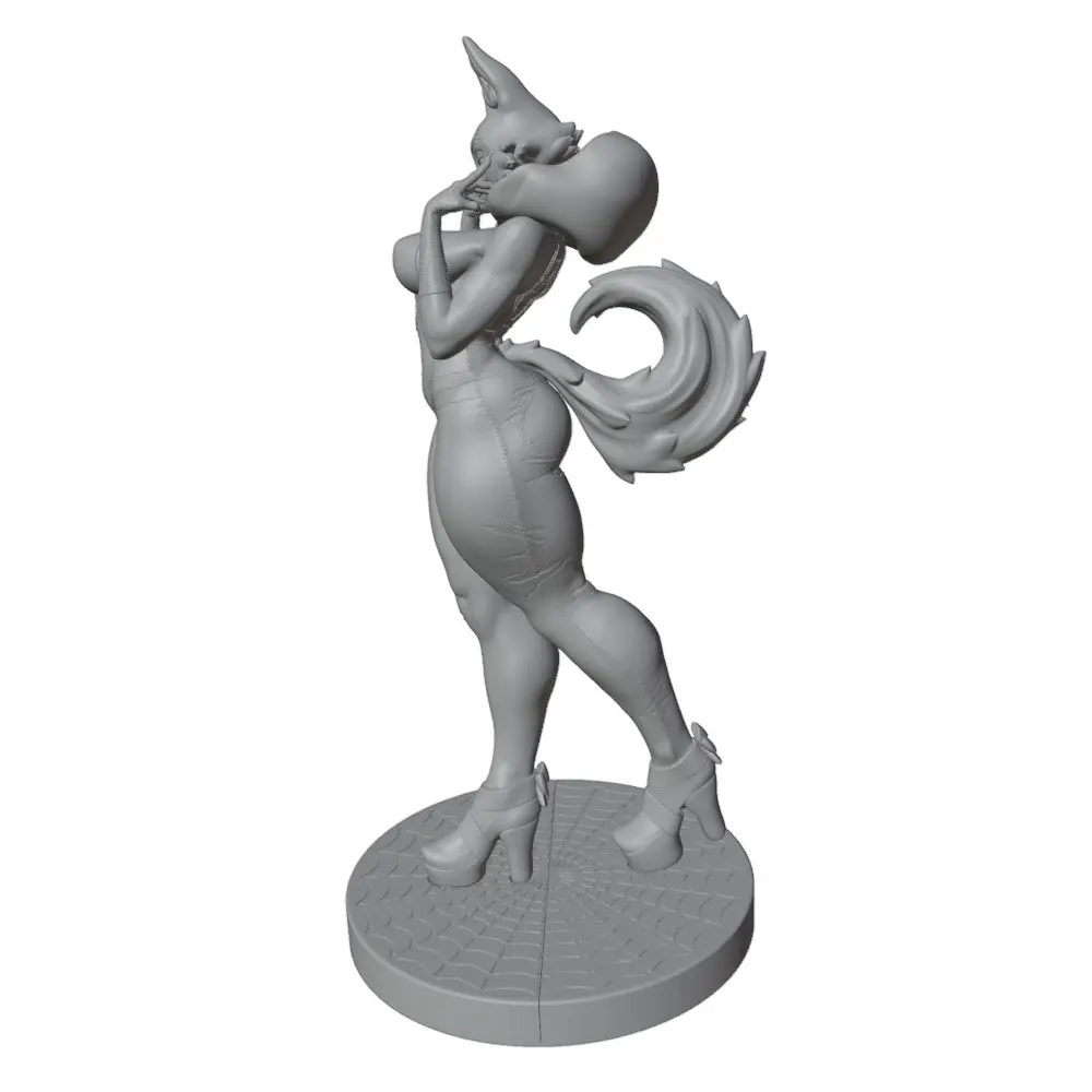 Figura 3D 1/24 Fox anime – kit DIY sin montaje ni pintura para gatos - imagen 4