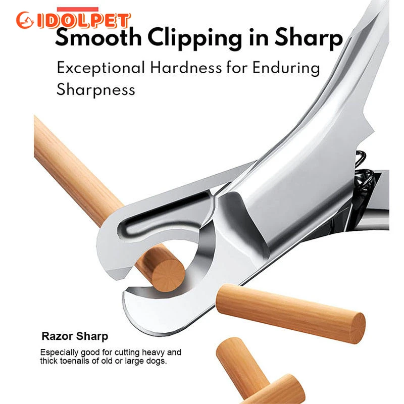 Cortauñas profesional para mascotas, cortaúñas afiladas de seguridad para el cuidado de los pies, cortador de dedos de acero inoxidable para perros y gatos - imagen 2