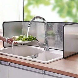 Protector salpicaduras acero inoxidable barrera plegable para estufas