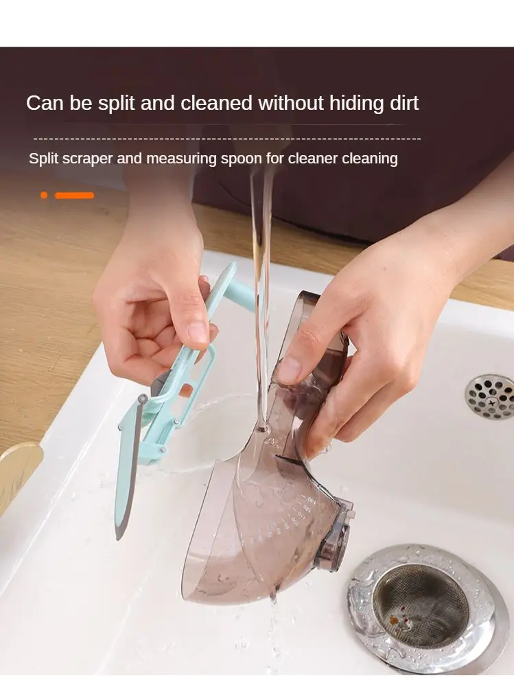 Cuchara medidora ajustable de plástico apto para alimentos