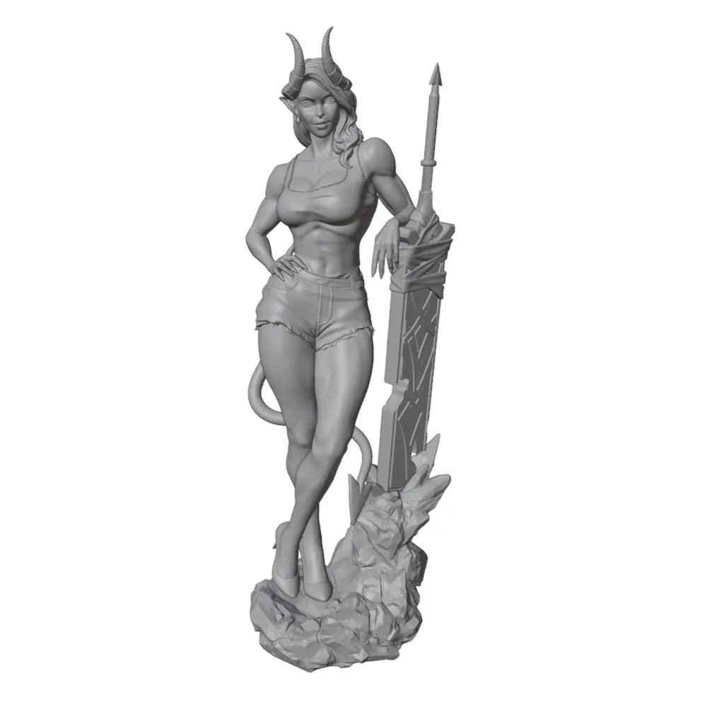 Figuras de resina 1/24 gris impreso en 3D sin montar y sin pintar