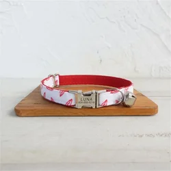 Collar personalizado para gato con grabado gratis y correa a juego