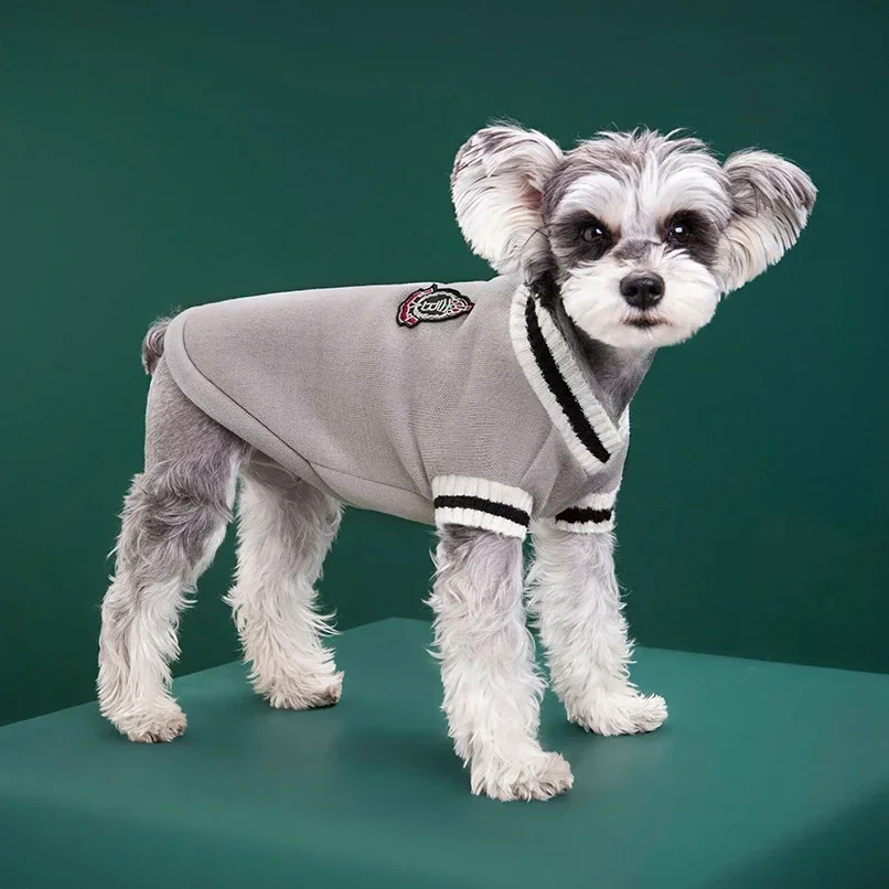 XS-5XL ropa de estilo universitario para mascotas, suéter cálido para perros pequeños y grandes, chaleco para cachorros, abrigo para Bulldog Francés Yorkie Chihuahua, suministros para perros - imagen 2
