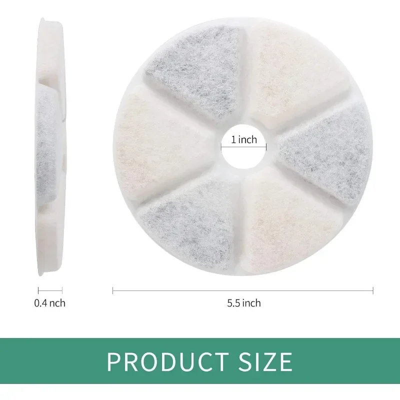 6 unids/pack filtros de fuente de agua para mascotas filtros de fuente de agua de repuesto para gatos filtros dispensadores de agua para mascotas con esponjas para gato - imagen 2
