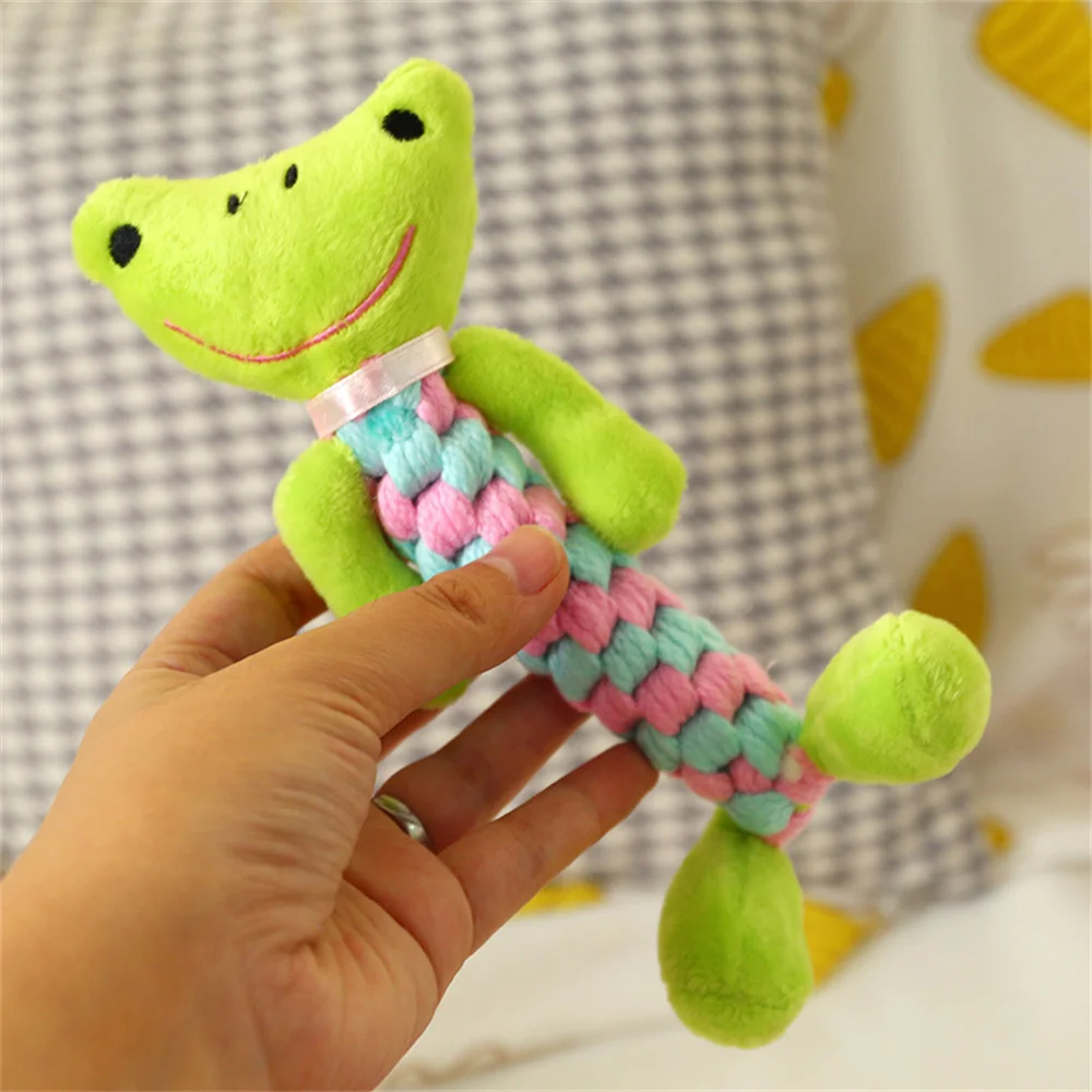 Juguetes de cuerda para mascotas con dientes limpios para perros pequeños, animales bonitos con forma de cachorro, gato, perro, juguetes para masticar, accesorios para mascotas, caniche de Pomerania