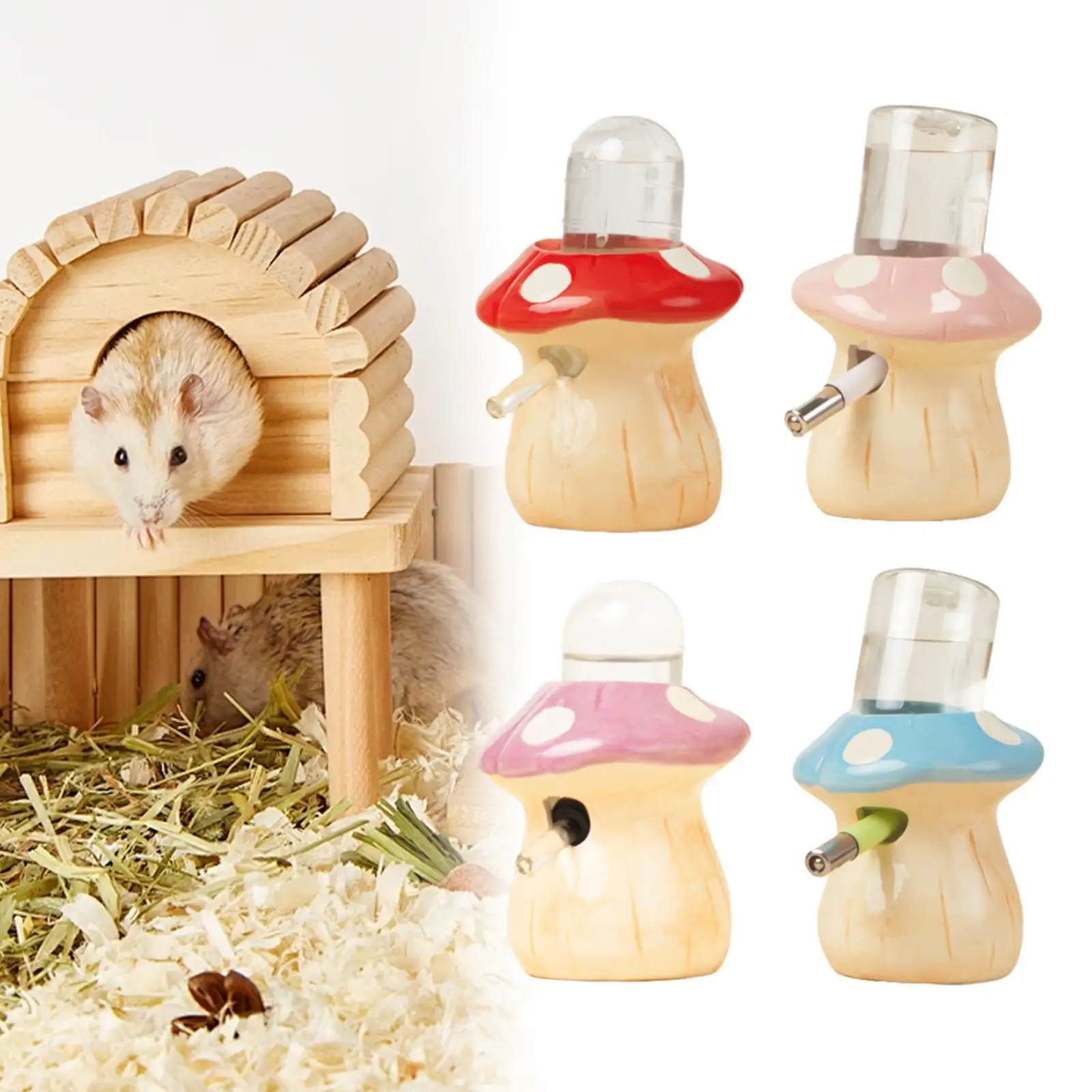 Hamster Water Bottle with Stand Holder Drinking,Creative,Small Pet Supplies Ceramic for Small Animals Chinchilla Ferret