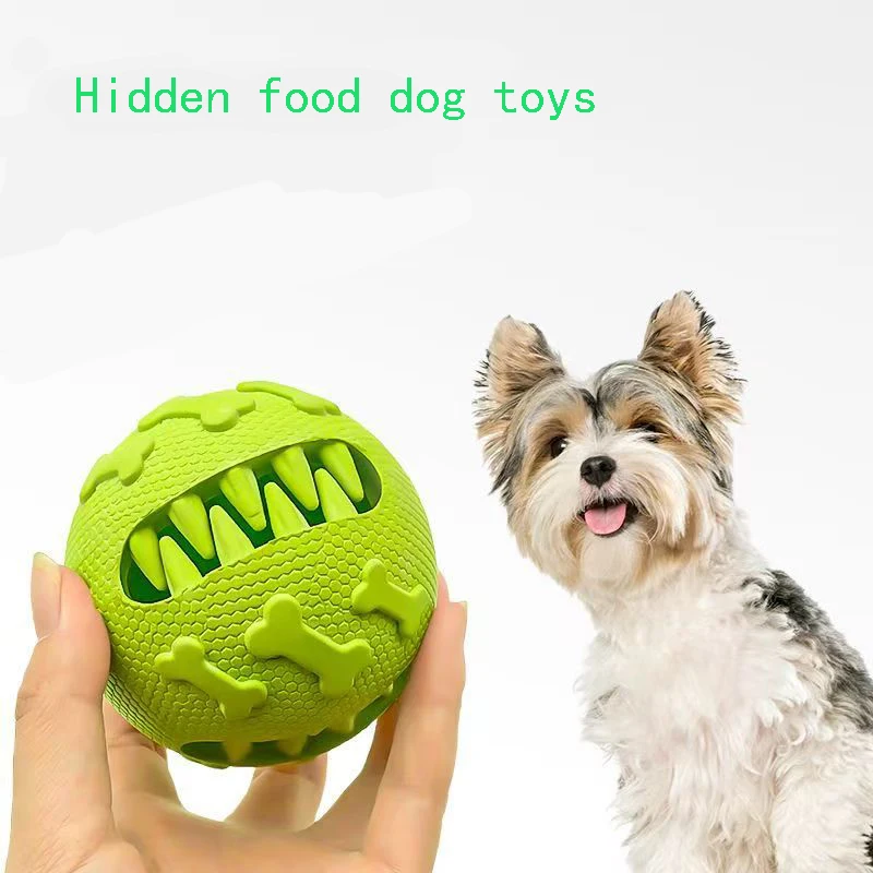 Juguete para perros, rompecabezas de comida oculto de goma, juguete para moler la limpieza de dientes, adecuado para perros grandes, medianos y pequeños - imagen 5