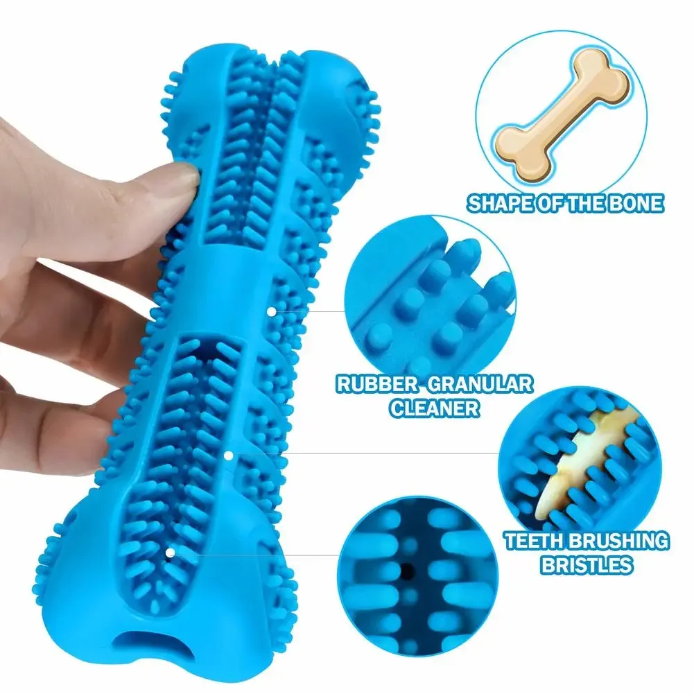 Cepillo de dientes de goma para perros y cachorros, palo de dientes Molar para masticar, Limpieza de dientes no tóxica, cuidado Dental Natural para perros de tamaño S/M - imagen 3