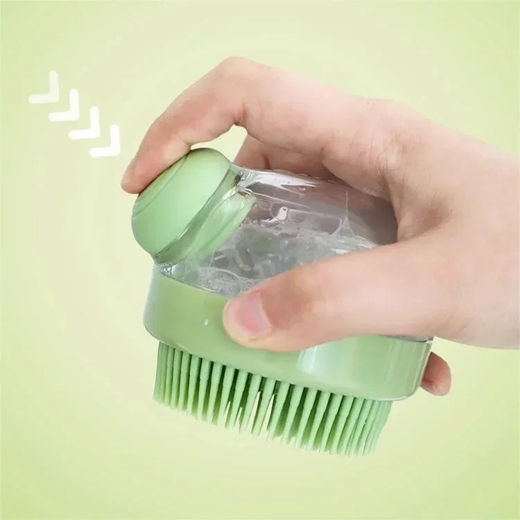 Cepillo de baño popular transfronterizo para mascotas, baños para perros, cepillos de baño de masaje, cepillo de baño de silicona para limpieza de gatos, venta al por mayor