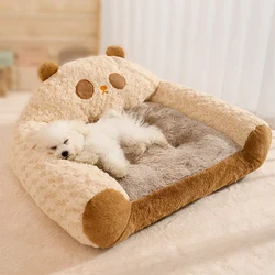 Cama sofá de felpa para perros y gatos – Cálida y cómoda