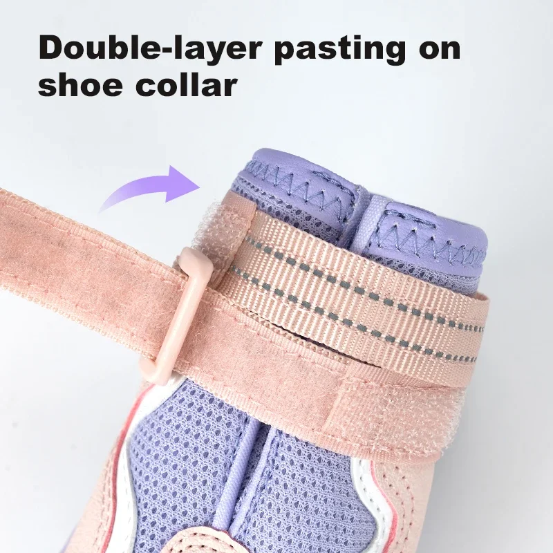 Winhyepet-zapatos para perros, botas cálidas antideslizantes con suela de TPR, calzado para nieve, protege los pies, 4 Uds., zapatos para mascotas para caminar, viajar - imagen 4