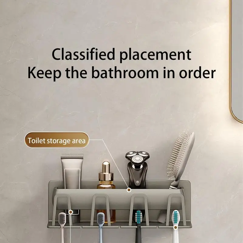 Soporte de pared para cepillo de dientes, gancho adhesivo para baño y dormitorio - imagen 4