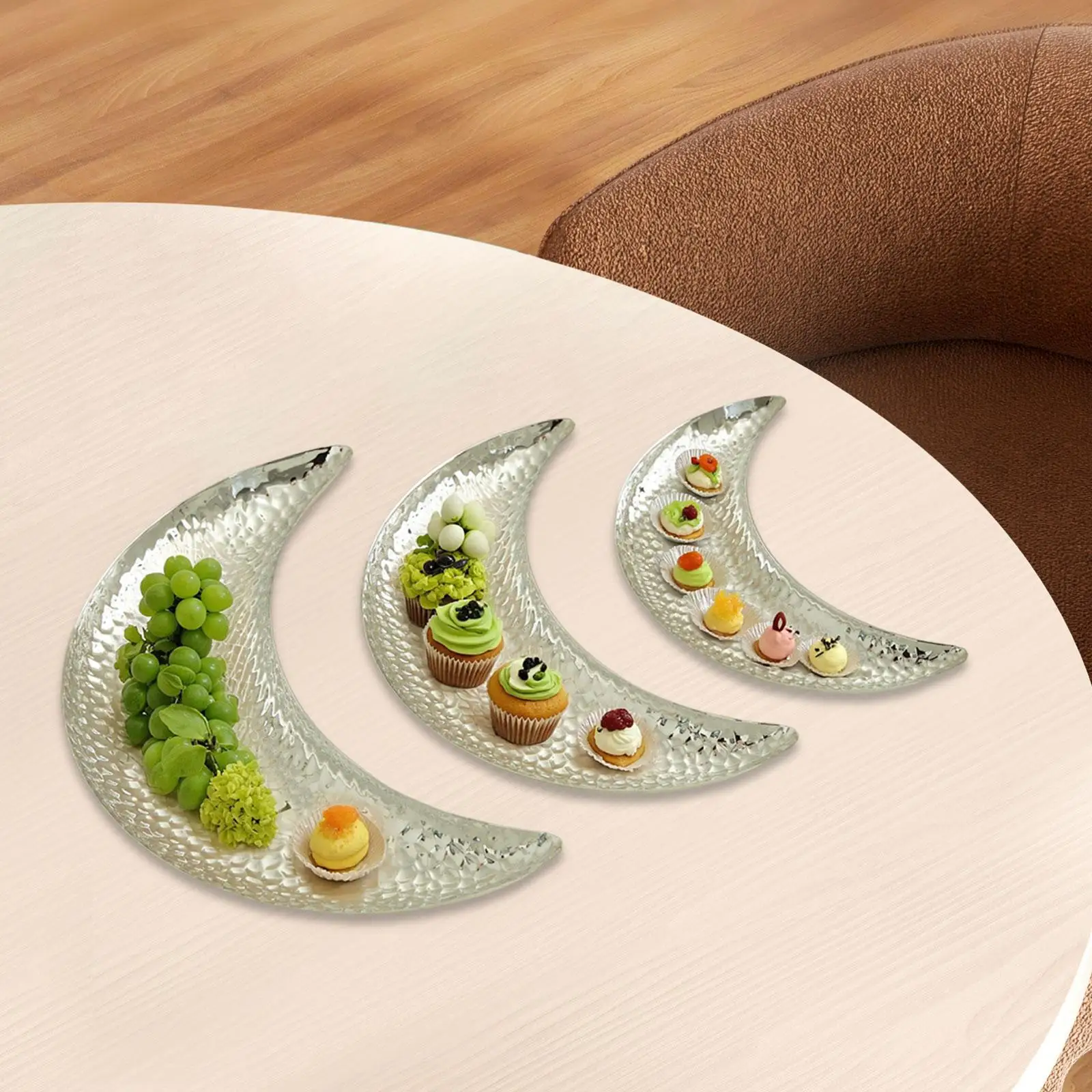Platos decorativos con forma de luna para comida gatos y perros