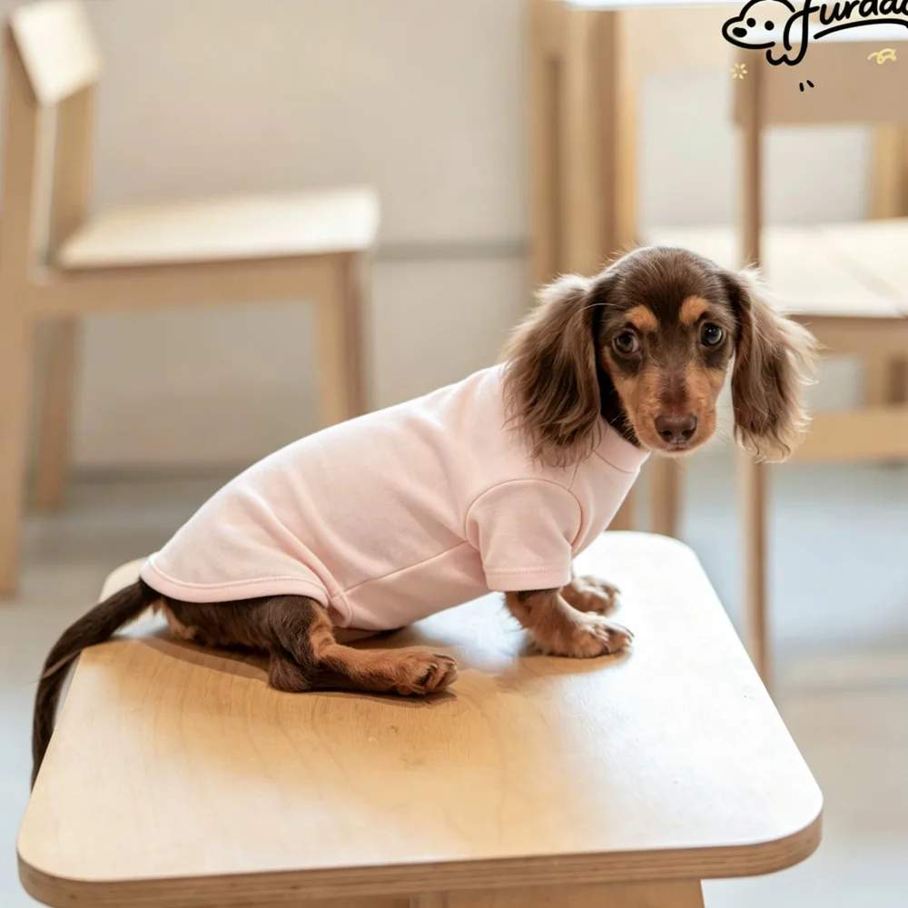 Abrigo forro polar para perro salchicha, manga larga de invierno
