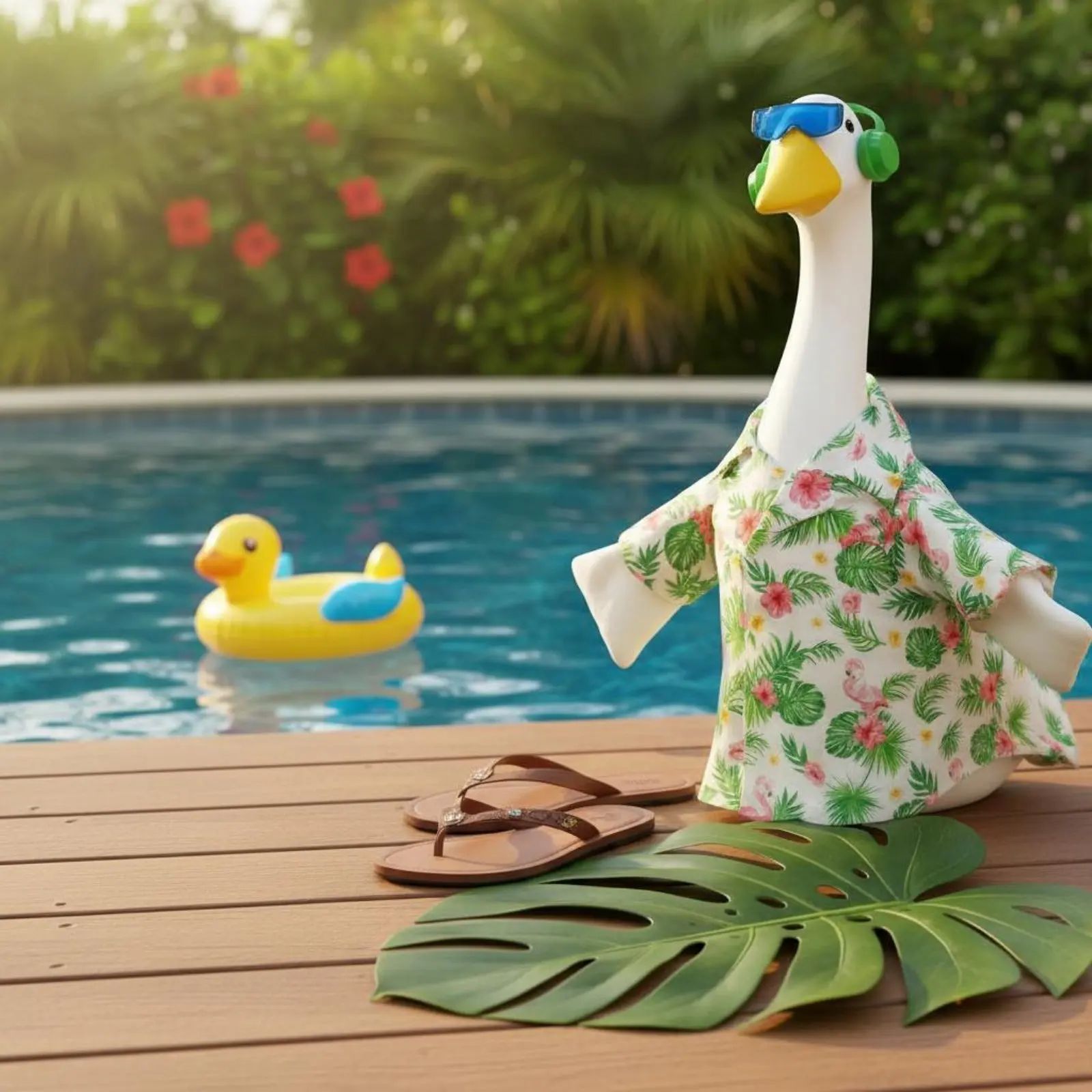 Camisa hawaiana para gatos y perros con estampado de flamencos - imagen 2
