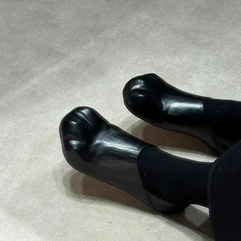 Adorable garra de gato, zapatos sin cordones de cuero suave con parte inferior plana, zapatos planos Mary Jane para mujer, zapatos casuales cómodos, suela de goma - imagen 3