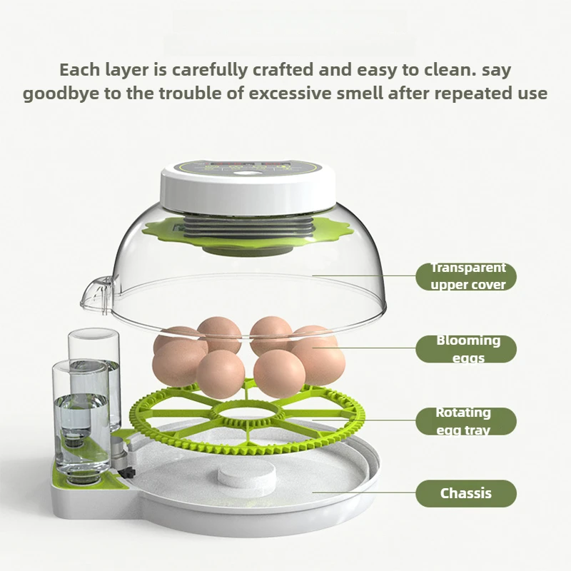 Incubadora inteligente totalmente automática para el hogar, pequeño paloma, loro, pájaro, huevo, platillo especial, caja incubadora de temperatura constante - imagen 2