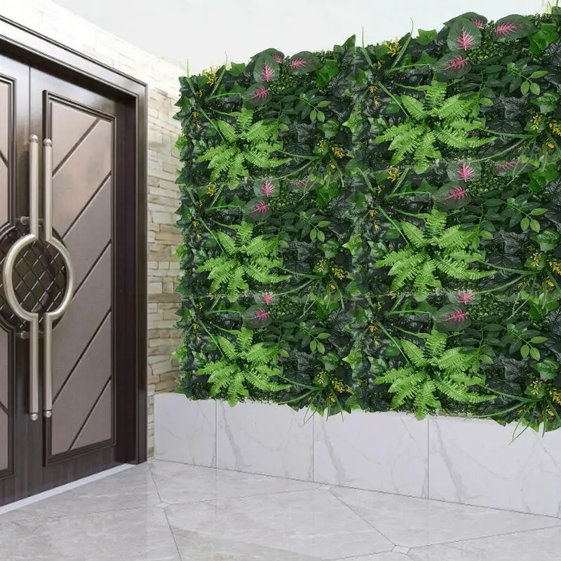 Paneles de Plantas artificiales para decoración del hogar, pantalla de seto de privacidad de plástico para exteriores, pared decorativa falsa para césped - imagen 4