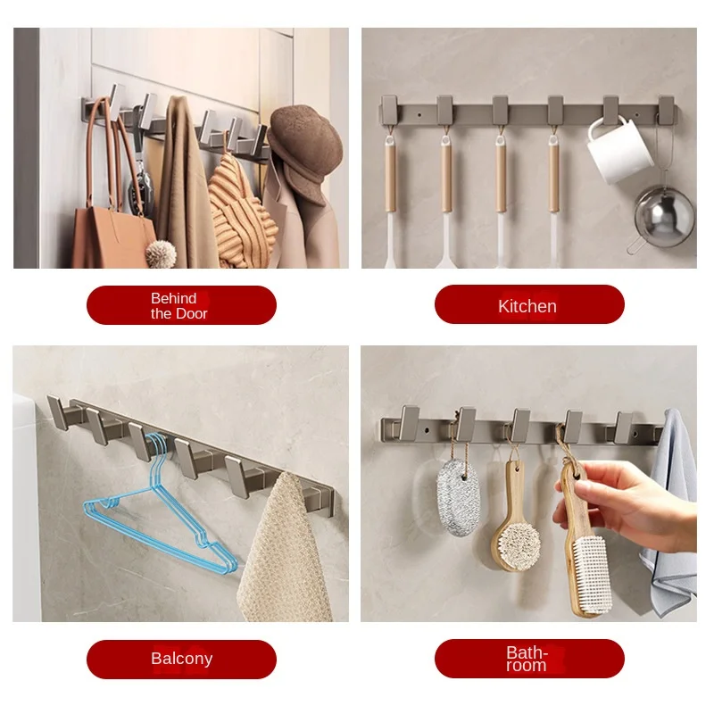 Gancho de pared para ropa, colgador de toallas de baño adhesivo sin taladro, fácil de instalar, gancho de pared para ahorro de espacio, gancho para ropa trasera de puerta práctico - imagen 5