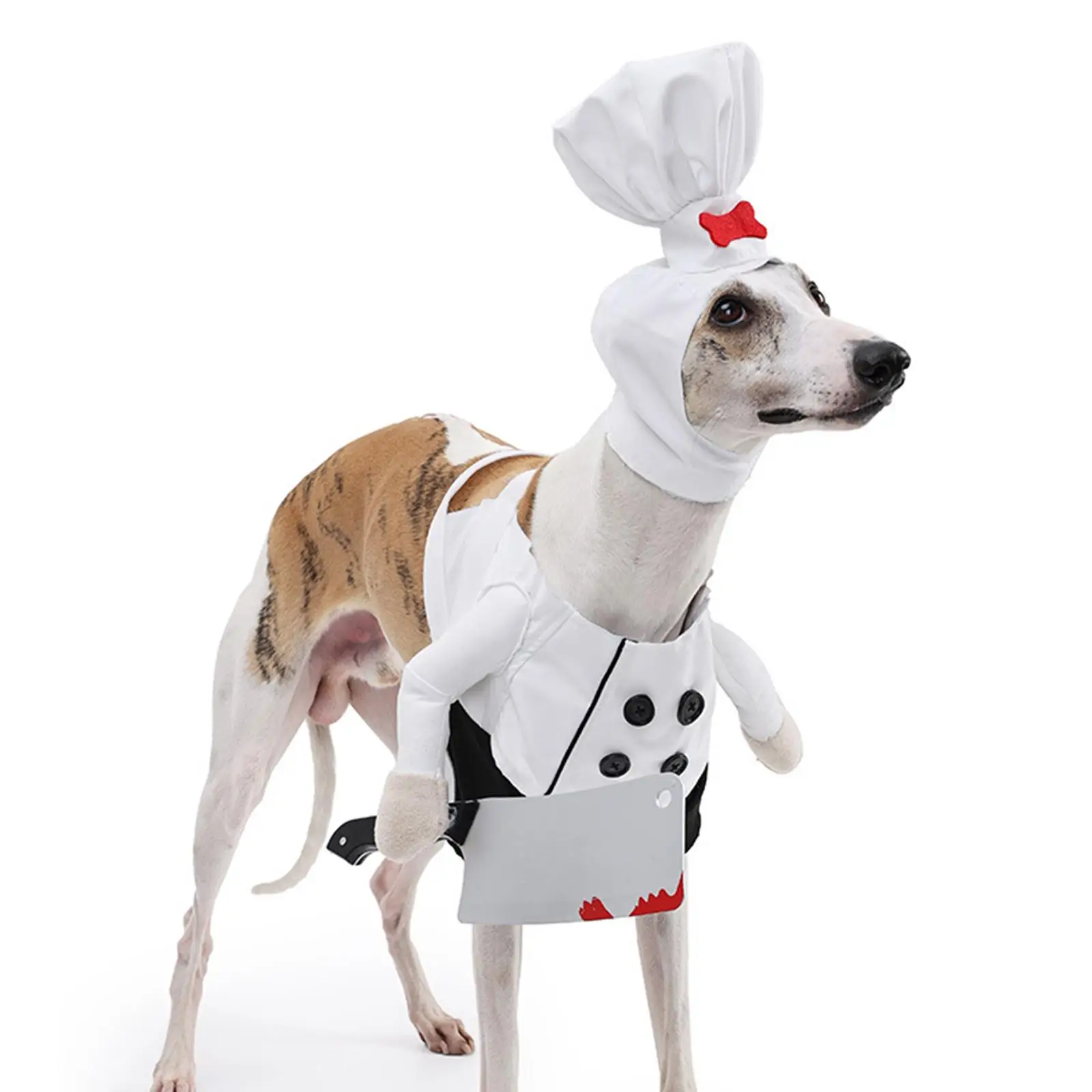 Pet Chef Hat Costume Set Halloween Pet Apparel Clothes for Festival Holiday Pet Chef Hat Costume Set Halloween Pet Apparel Clothes for Festival Holiday