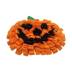 Alfombra olfativa para perros lana suave calabaza – Alimentación lenta