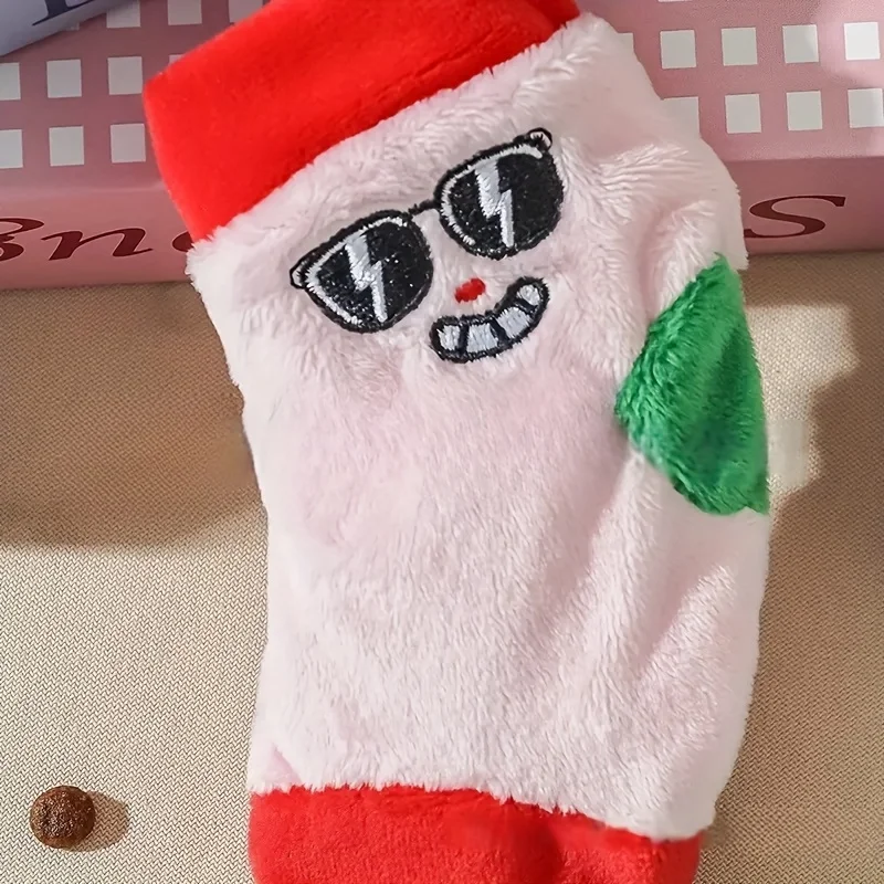 Juguete de peluche chirriante para perros, divertidos calcetines rellenos para perros pequeños y medianos, gatos, bonito juguete para masticar para mascotas, regalo de cumpleaños, juguetes rompecabezas ocultos - imagen 3