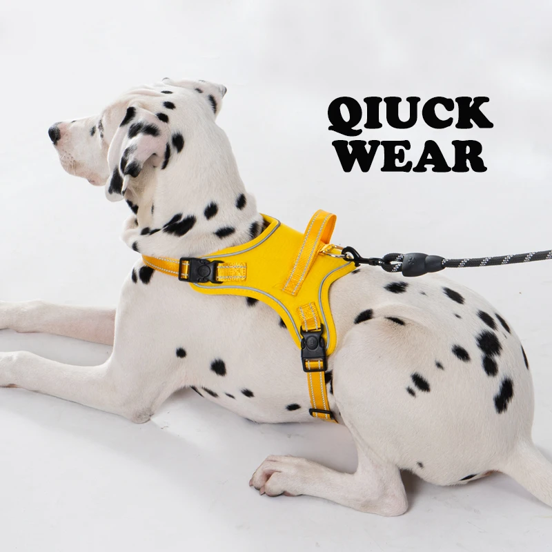 Arnés para perros, sillín para mascotas, estructura de desgaste rápido, protección, correa para el pecho ultraligera, chaleco de seguridad antirotura a prueba de explosiones para perros - imagen 3