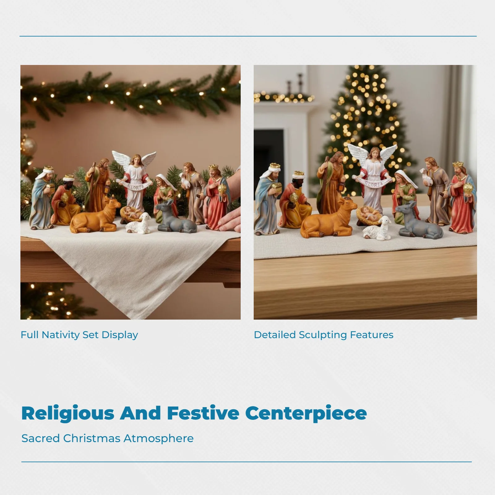 Belén navideño pequeño para mesa – Decoración Navidad - imagen 5