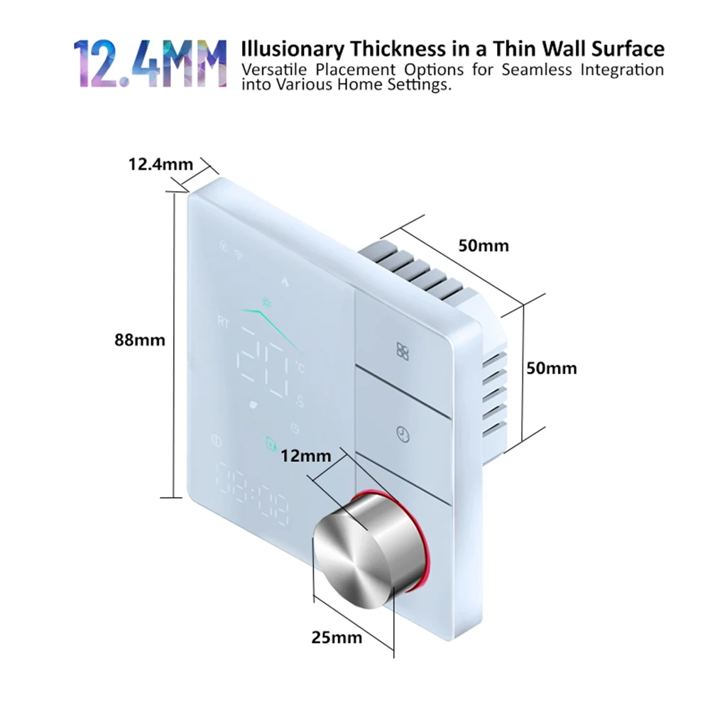 Termostato inteligente WiFi para el hogar, calefacción de suelo, caldera de Gas y agua, termostato de calefacción eléctrica, controlador de temperatura con perilla programable - imagen 3