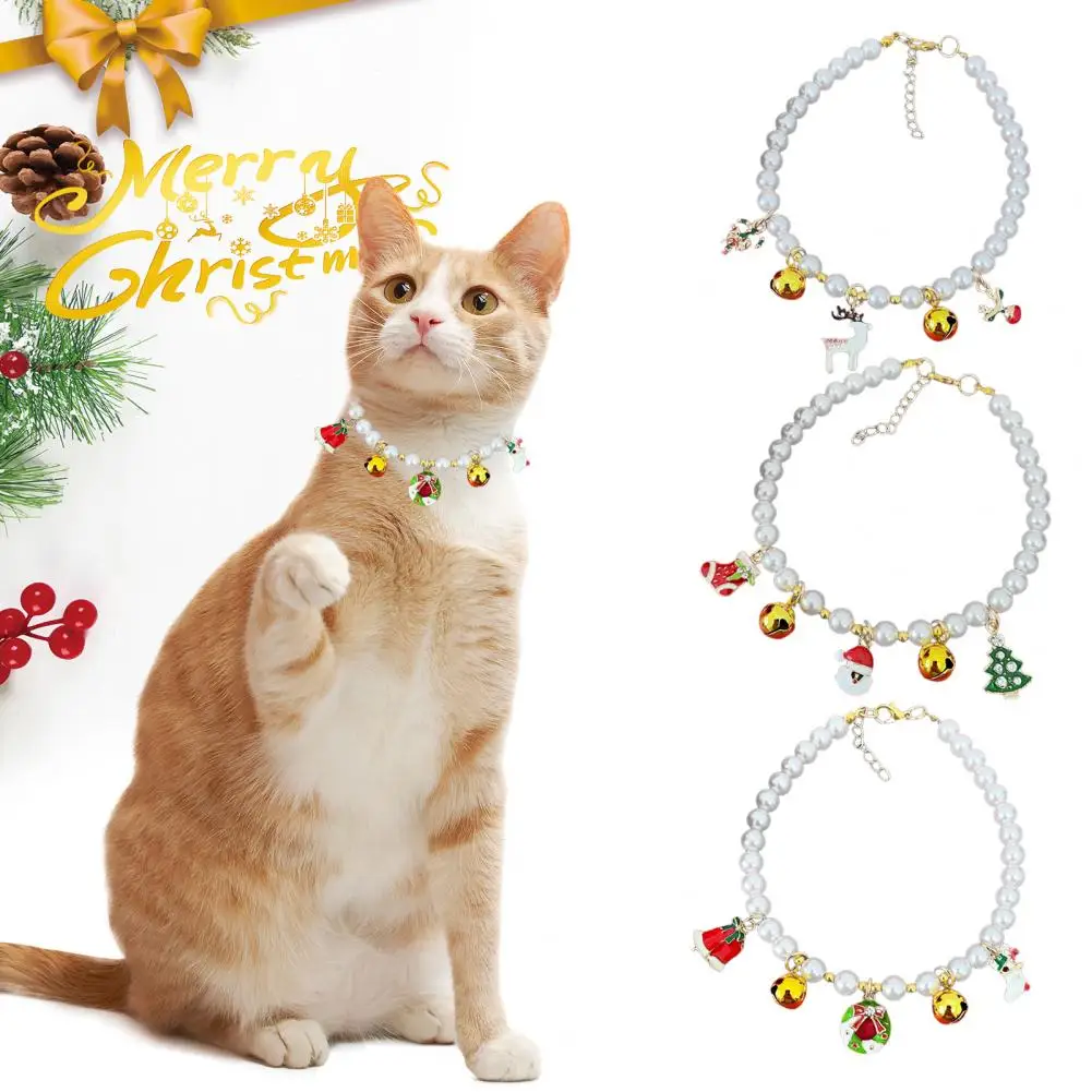 Collar de perlas de imitación para mascota, joyería sin alergia, cadena de perro, gato, regalo - imagen 5