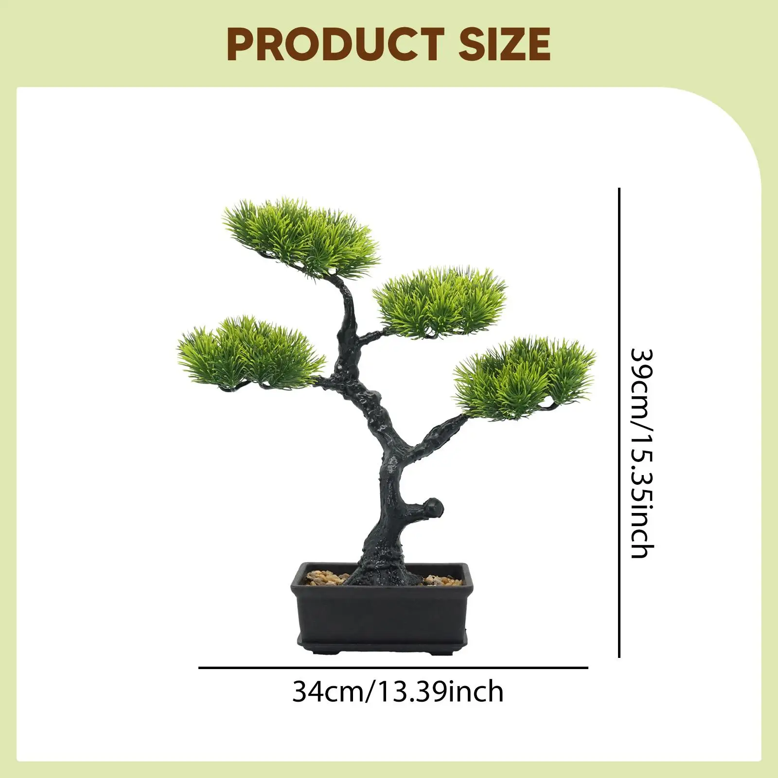 Artificial Bonsai Tree Desk Potted Plants Greenery Ornament Home Decoration for Wedding Event Housewarming Gift Living Room Cafe