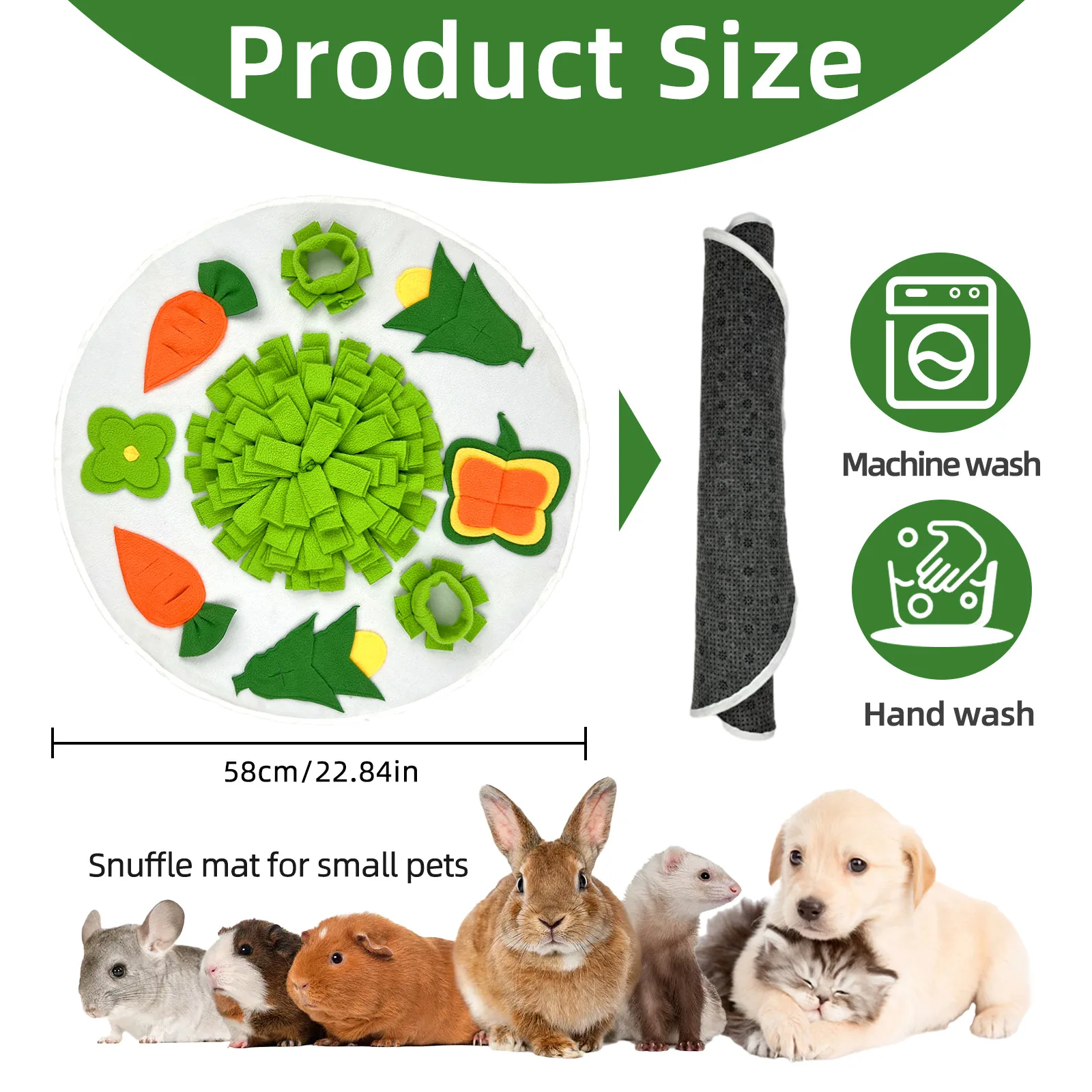 Alfombra circular interactiva para perros: forrajeo y esconder comida - imagen 5