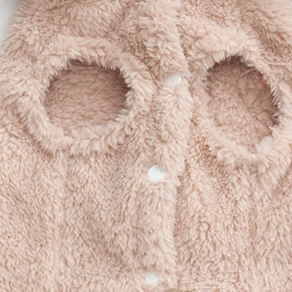 Sudaderas con capucha de invierno para perros, diseño de oso, cierre de botón, ropa para cachorros y gatos, accesorio de fotografía cálido con capucha, jersey para mascotas, ropa para mascotas para exteriores - imagen 5