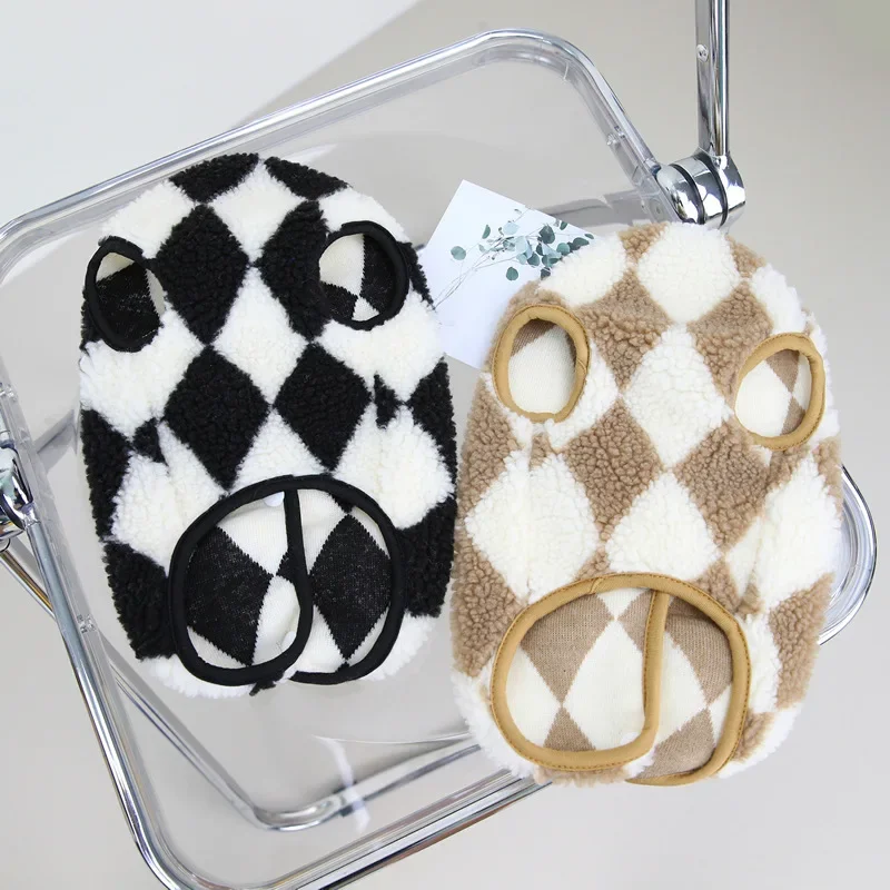 Ropa cálida de lana para perros, chaqueta suave para mascotas, chaleco con anillo en D para cachorros pequeños, abrigo para gatos, Chihuahua, Bulldog Francés, disfraz de Pug - imagen 4