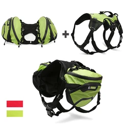 Arnés reflectante para perros con mochila cómoda viajes