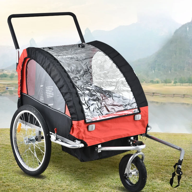 Remolque trasero para bicicleta desmontable perros y senderismo - imagen 2