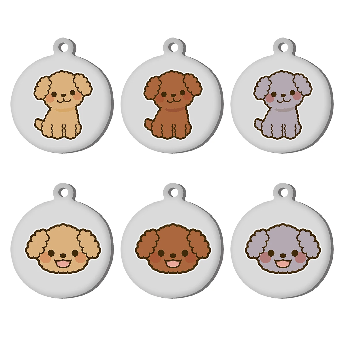 Etiqueta de nombre personalizada Shih de caniche de juguete, etiqueta de identificación grabada de acero inoxidable para Collar de perro, placa de identificación antipérdida para mascotas personalizada - imagen 5