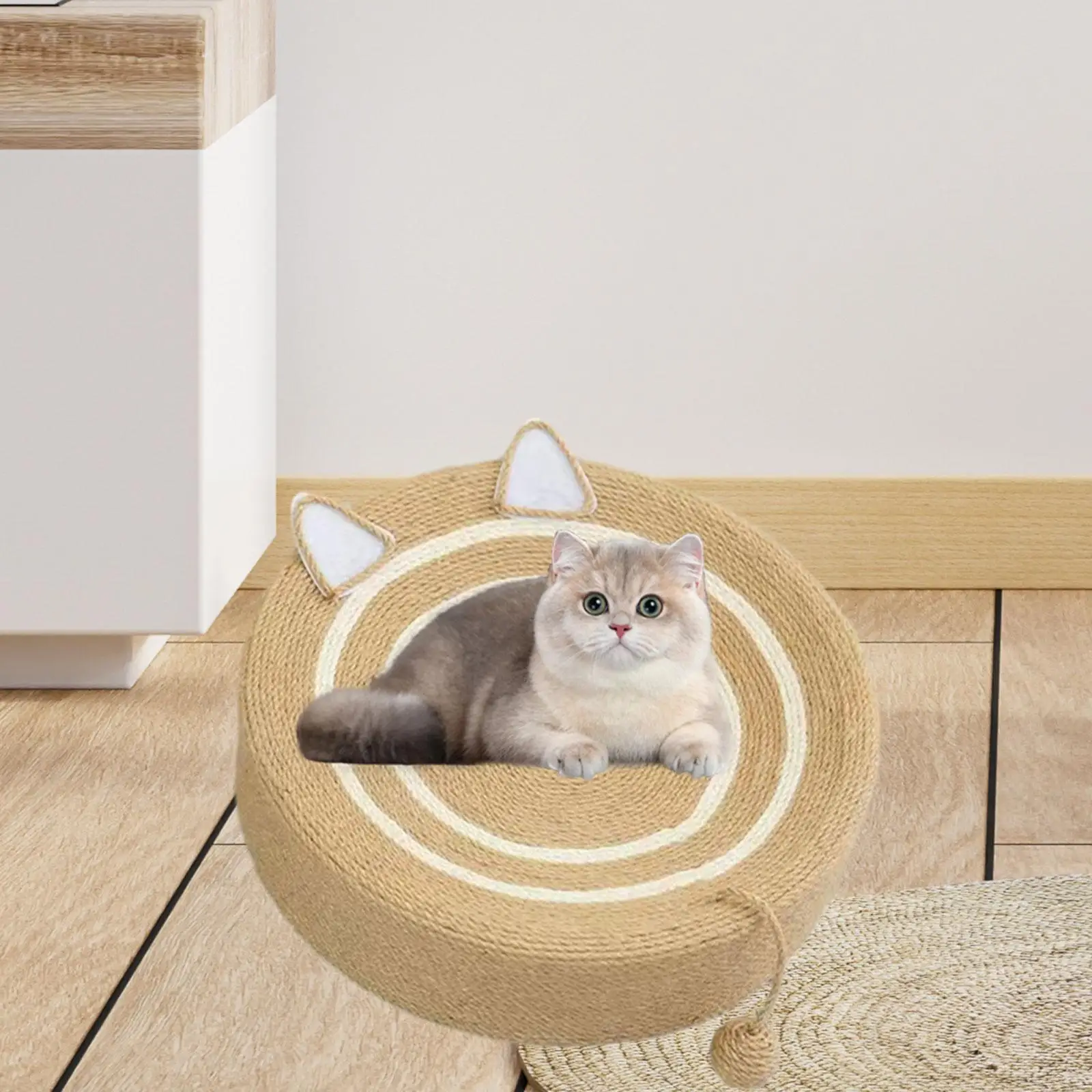 Sisal Cat Scratching Board Sisal Scratch Pad Training Toy Sisal Cat Scratcher Cat Scratching Bed Lounge Puppy Cats Scratching