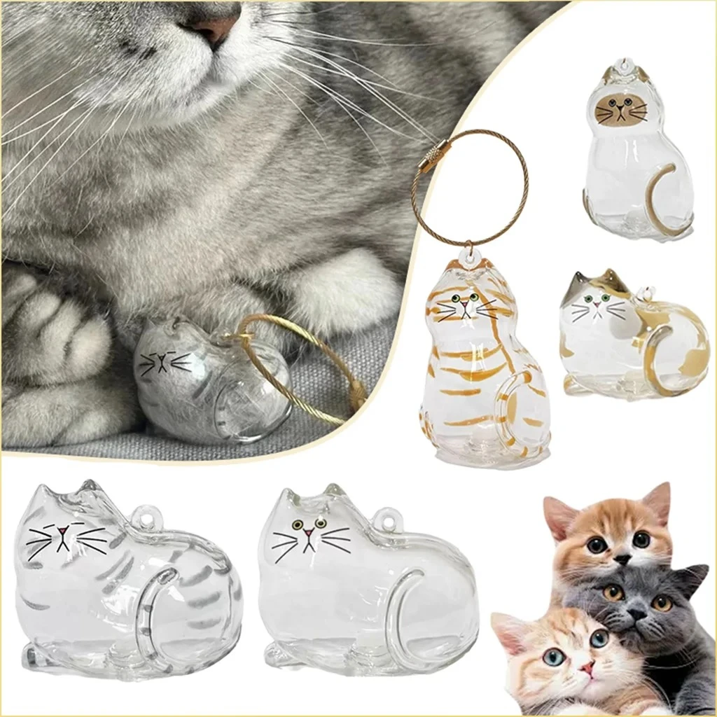 Botella conmemorativa pelo de gato especial – Regalo único dueño