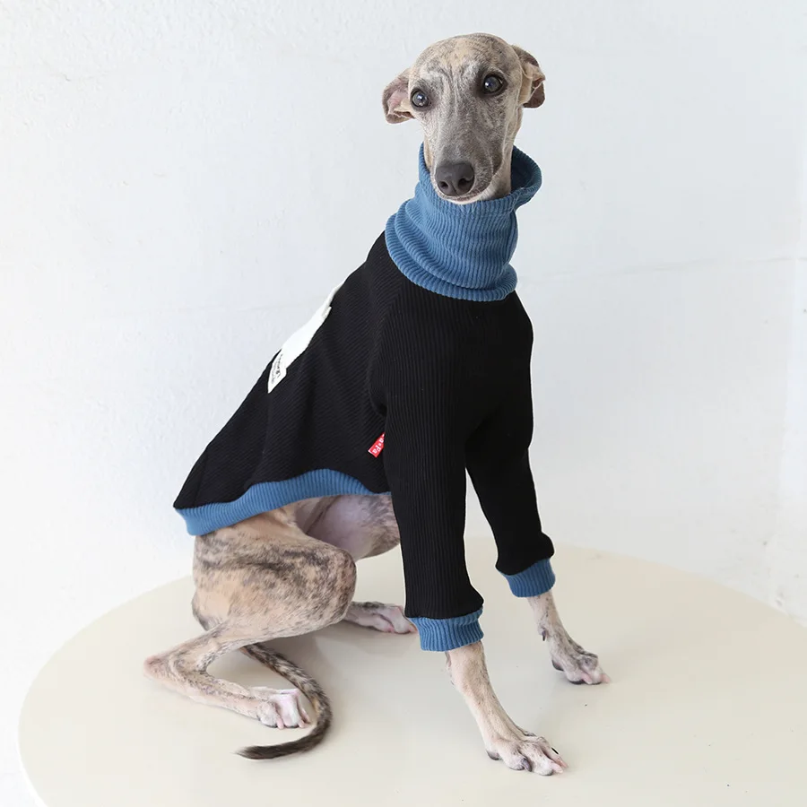 Camiseta de estilo japonés para primavera y otoño, abrigo suave de manga larga para galgo italiano, ropa de descanso para perros Whippet - imagen 4