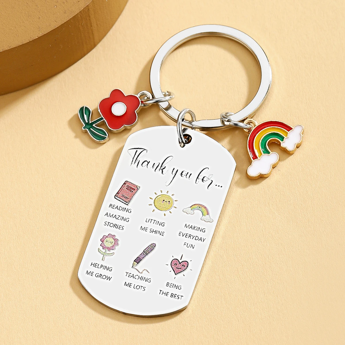 1 unidad de regalos de agradecimiento para profesores, llavero para mujer, bonito regalo de agradecimiento para profesores, regalo de Acción de Gracias, regalo del Día de San Valentín - imagen 5