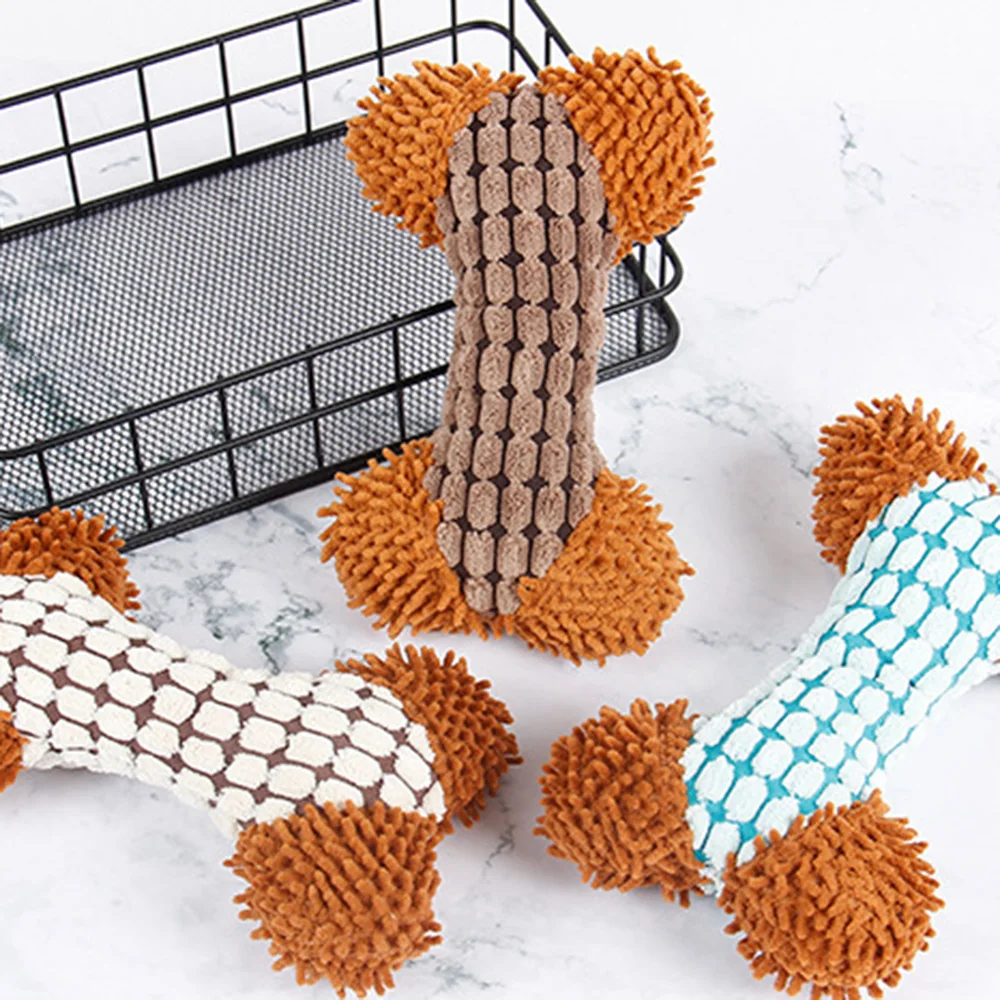 Juguete de peluche duradero para perros, juguete para masticar y molar para limpieza de dientes, juguete interactivo suave no tóxico para mascotas, - imagen 2