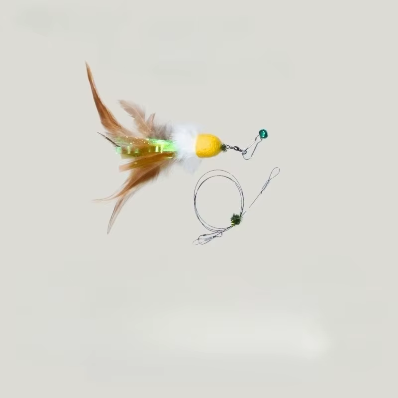 Plumas y bola de seda de repuesto para varita de gatos - imagen 4