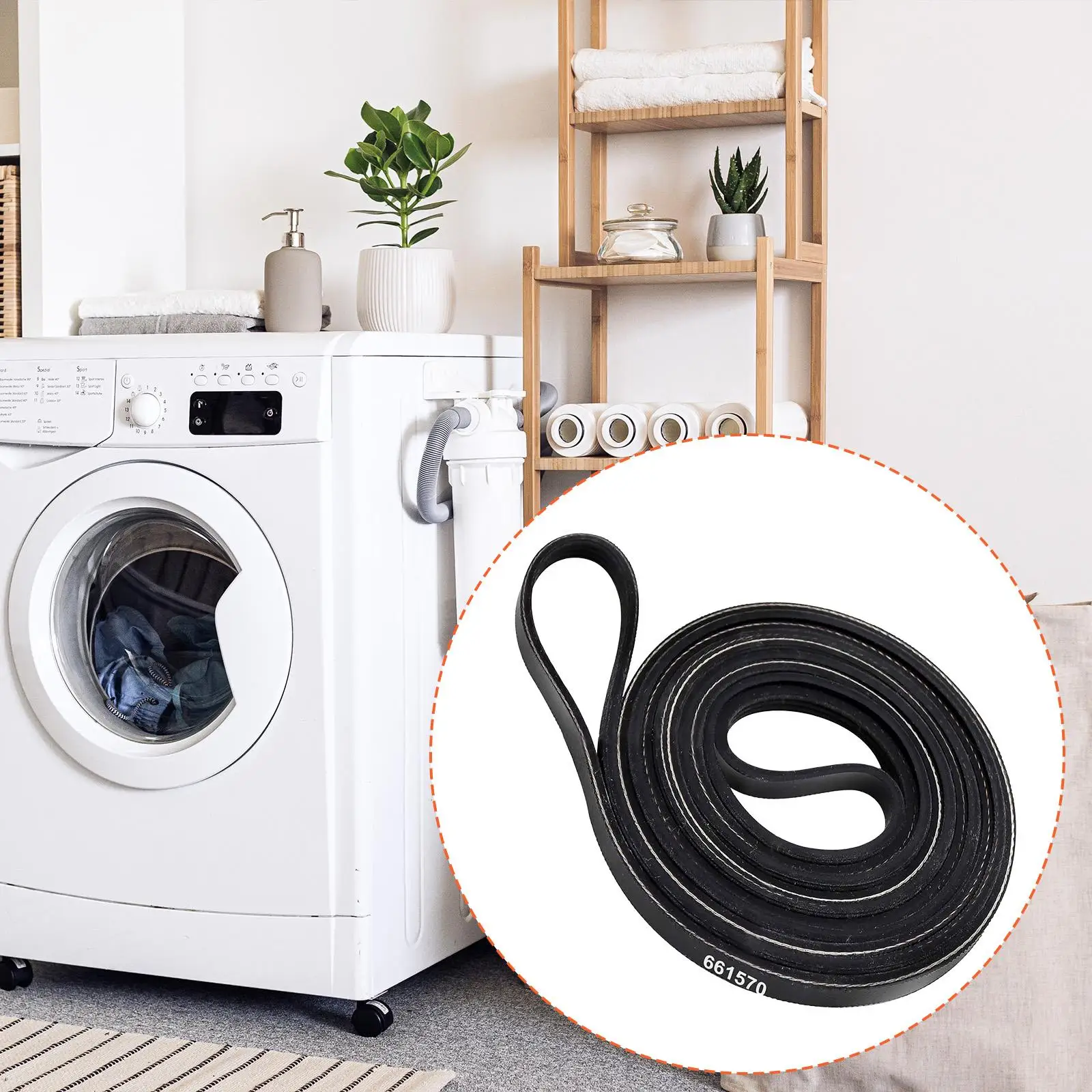Reemplazo de correa de tambor de secadora, accesorio de secadora, goma de mantenimiento fácil de instalar