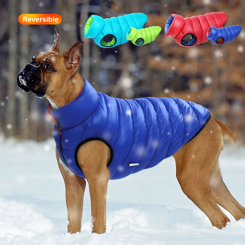 Abrigo impermeable de invierno reversible para perros - imagen 3