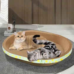 Rascador de cartón para gatos redondo – área descanso juego