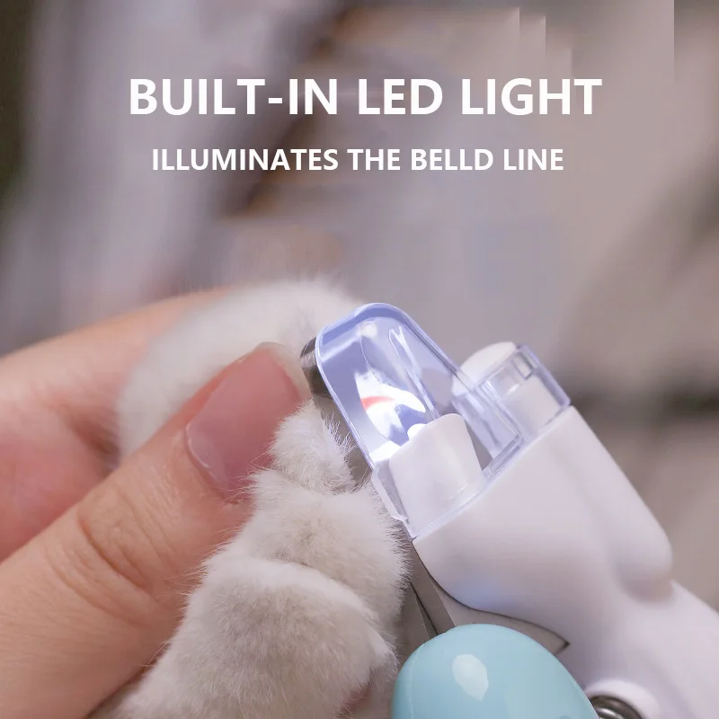 Cortauñas profesional para mascotas con luz Led, tijeras de aseo con garra para mascotas, para perros, gatos, animales pequeños, cortauñas para patas, suministro para mascotas - imagen 2