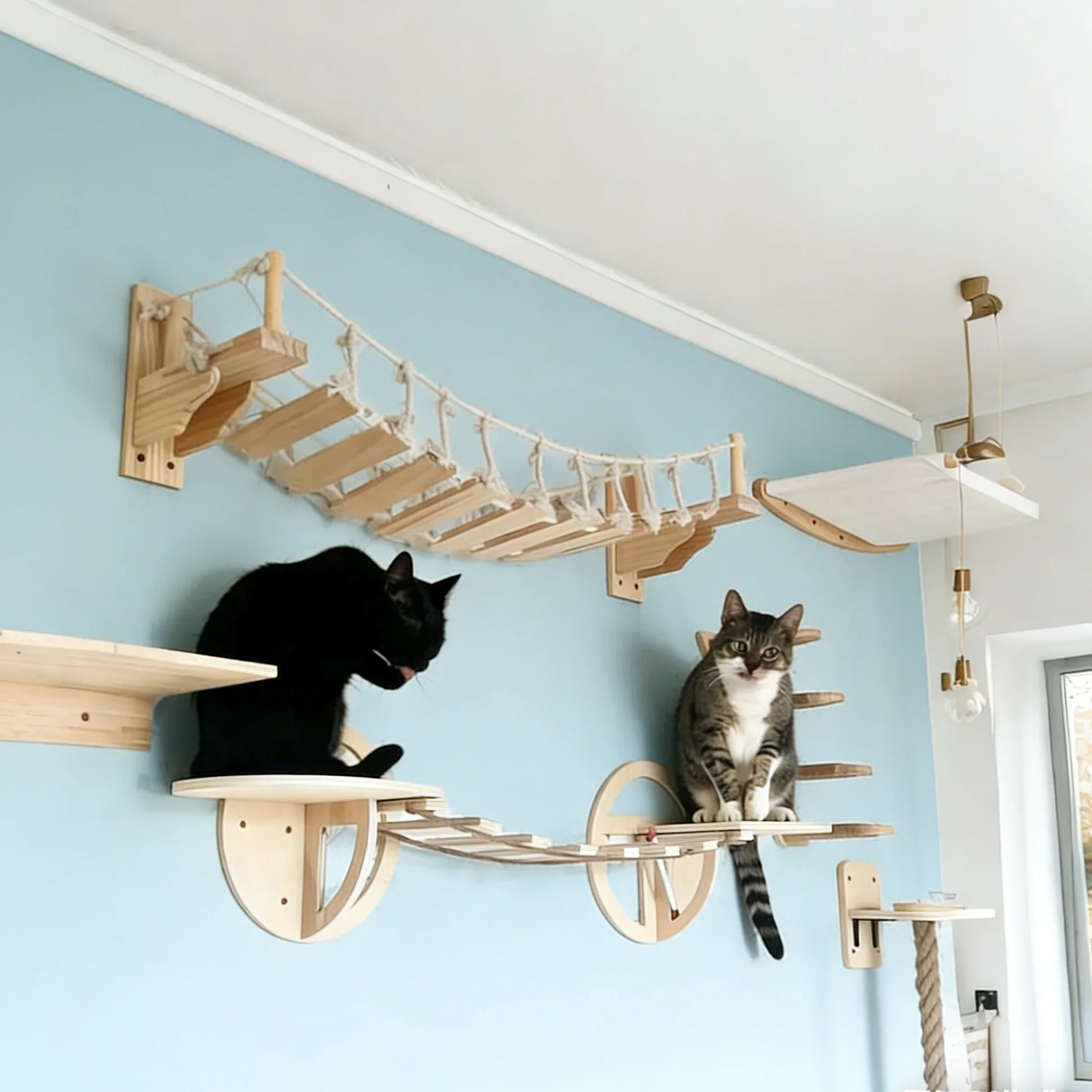 Árbol rascador para gatos con hamaca y plataformas de juego - imagen 3