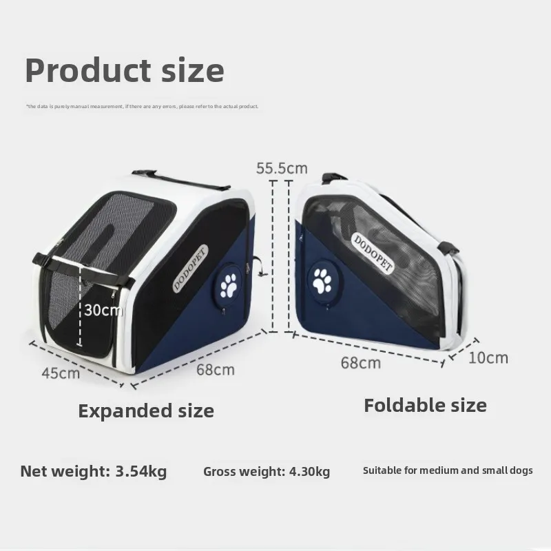 Transportadores para mascotas, jaula para coche, portátil, transpirable, para salir de perros, perrera plegable de viaje, suministros para mascotas, jaulas, accesorios, transporte Perro - imagen 5