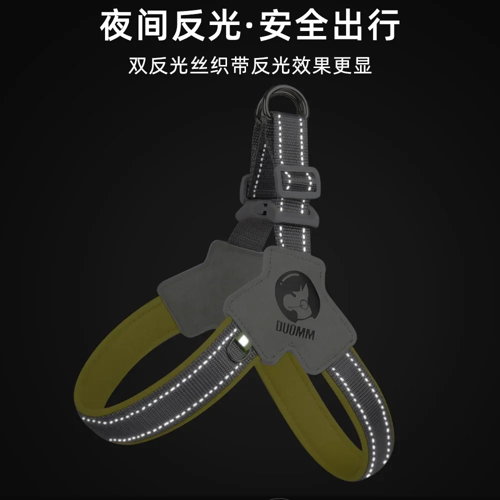 Nueva cuerda de tracción para perros, tipo sillín, correa para el pecho para perros, correa para el pecho reflectante transpirable, cuerda de tracción para mascotas, productos para mascotas - imagen 4